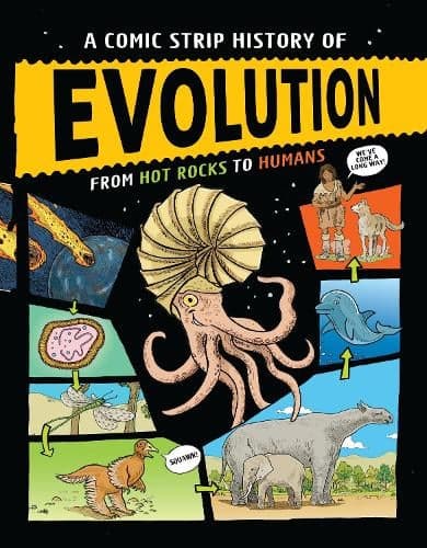 Hardback cover of A Comic Strip History of Evolution