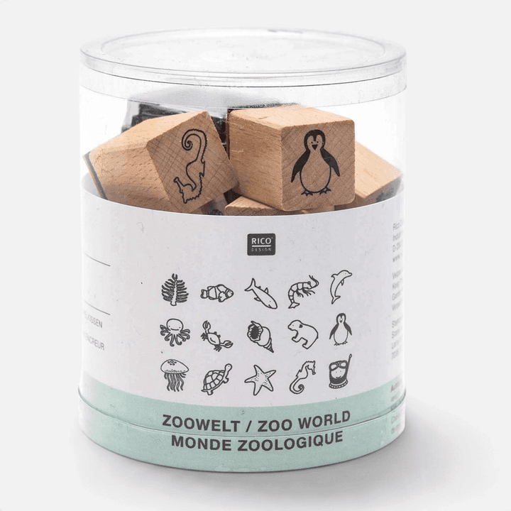 Wooden Stamp Set , Wild Animals from Conscious Craft
