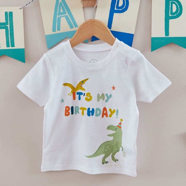 A dinosaur birthday T-shirt