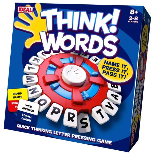 Think Words letter wheel and category cards