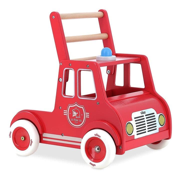 A fire-engine push-along walker