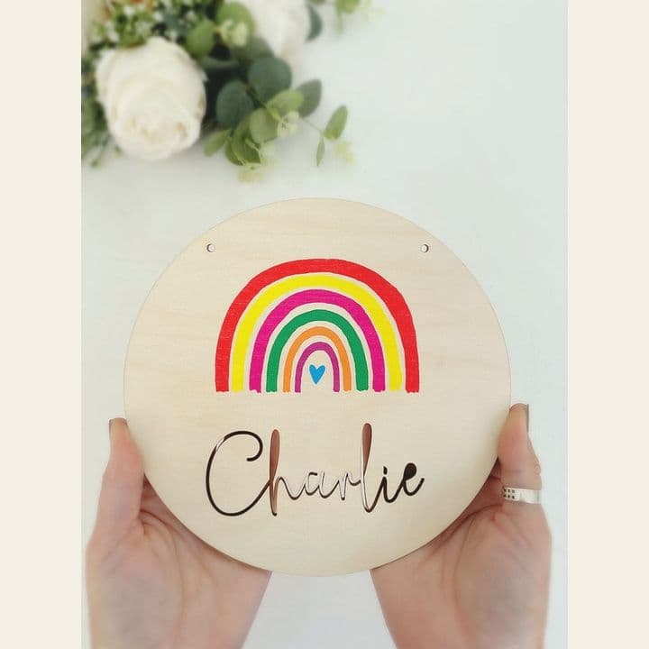 A personalised name plaque
