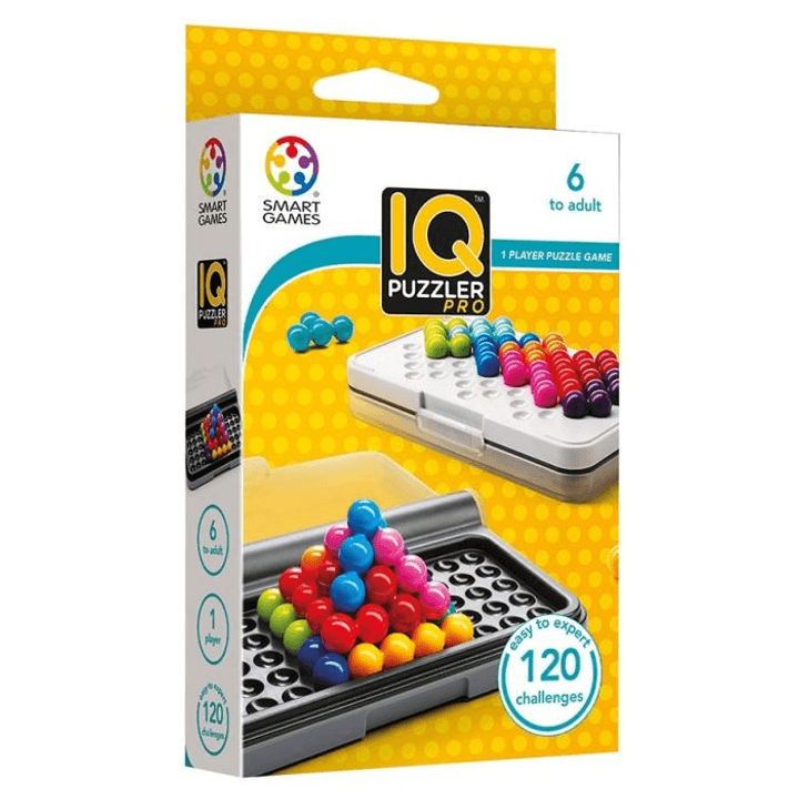 Pocket-sized solo logic puzzle with 120 challenges in three playing modes.