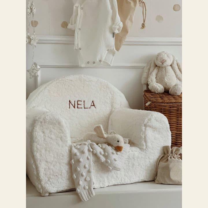 A soft toddler armchair